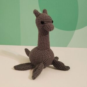 Loch Ness Monster Grey Crochet Stuffed Animal